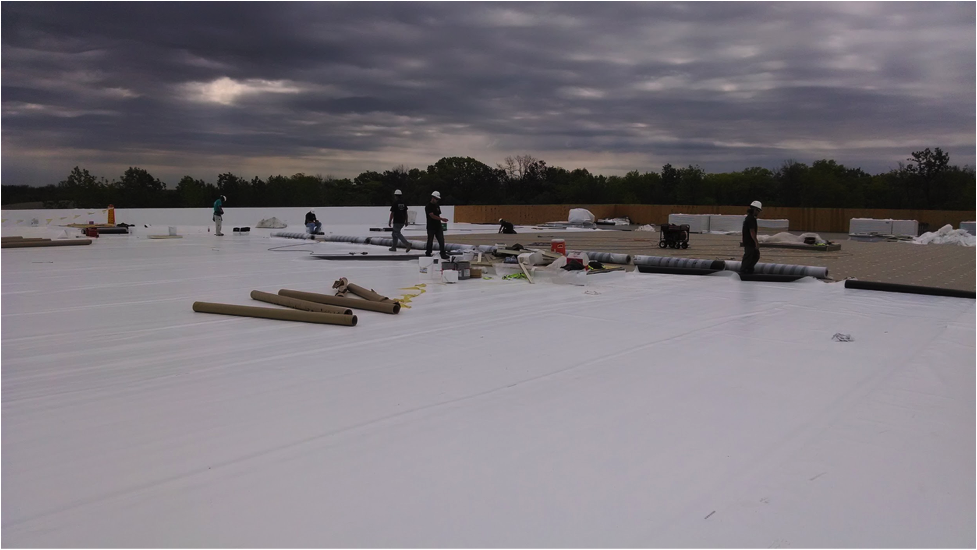 roof construction project